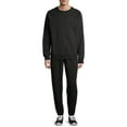 thumbnail image 1 of Athletic Works Men's Fleece 2-Piece Crew Sweatshirt and Cinch Pants Set, up to Size 2XL, 1 of 6