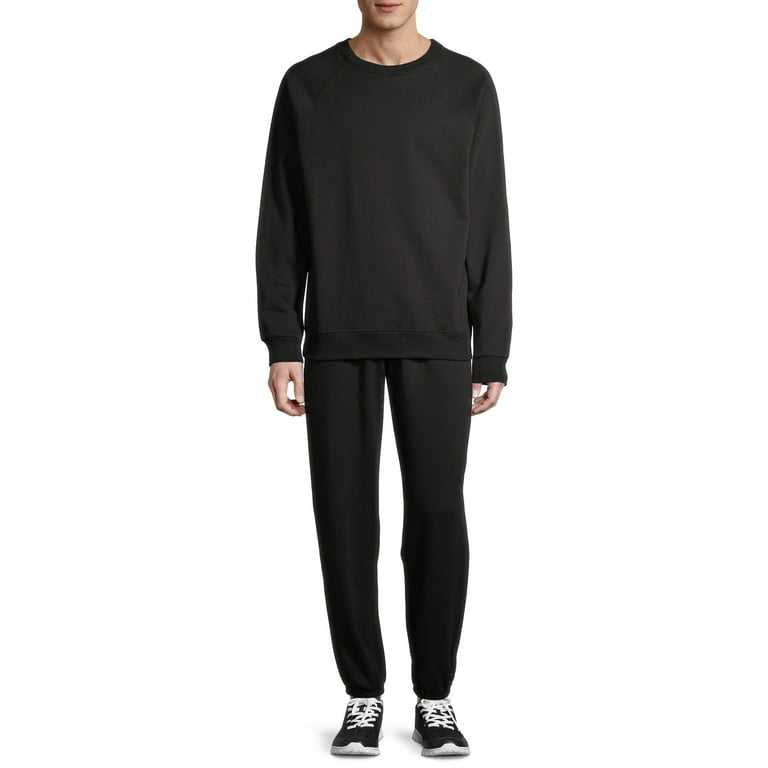 Athletic Works Men's Fleece 2-Piece Crew Sweatshirt and Cinch