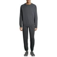 thumbnail image 1 of Athletic Works Men's Fleece 2-Piece Crew Sweatshirt and Cinch Pants Set, up to Size 2XL, 1 of 6