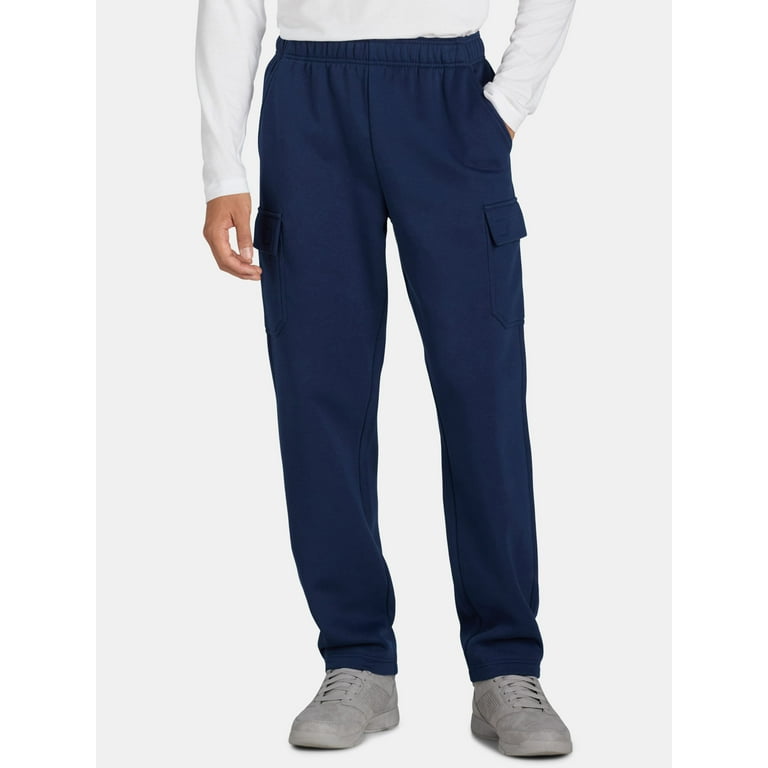 Athletic Works Men s and Big Men s Fleece Cargo Jogger Pants Sizes S 4XL Walmart