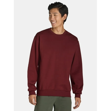 Athletic Works Men's Fleece Crewneck Sweatshirt, Sizes S-4XL