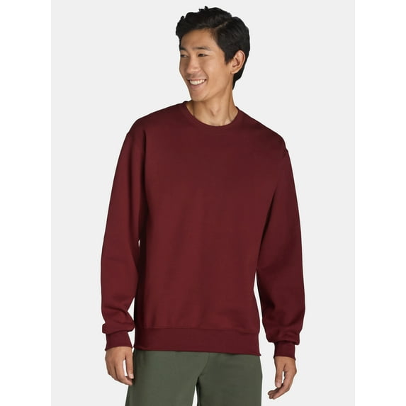 Athletic Works Men's Fleece Crewneck Sweatshirt, Sizes S-4XL