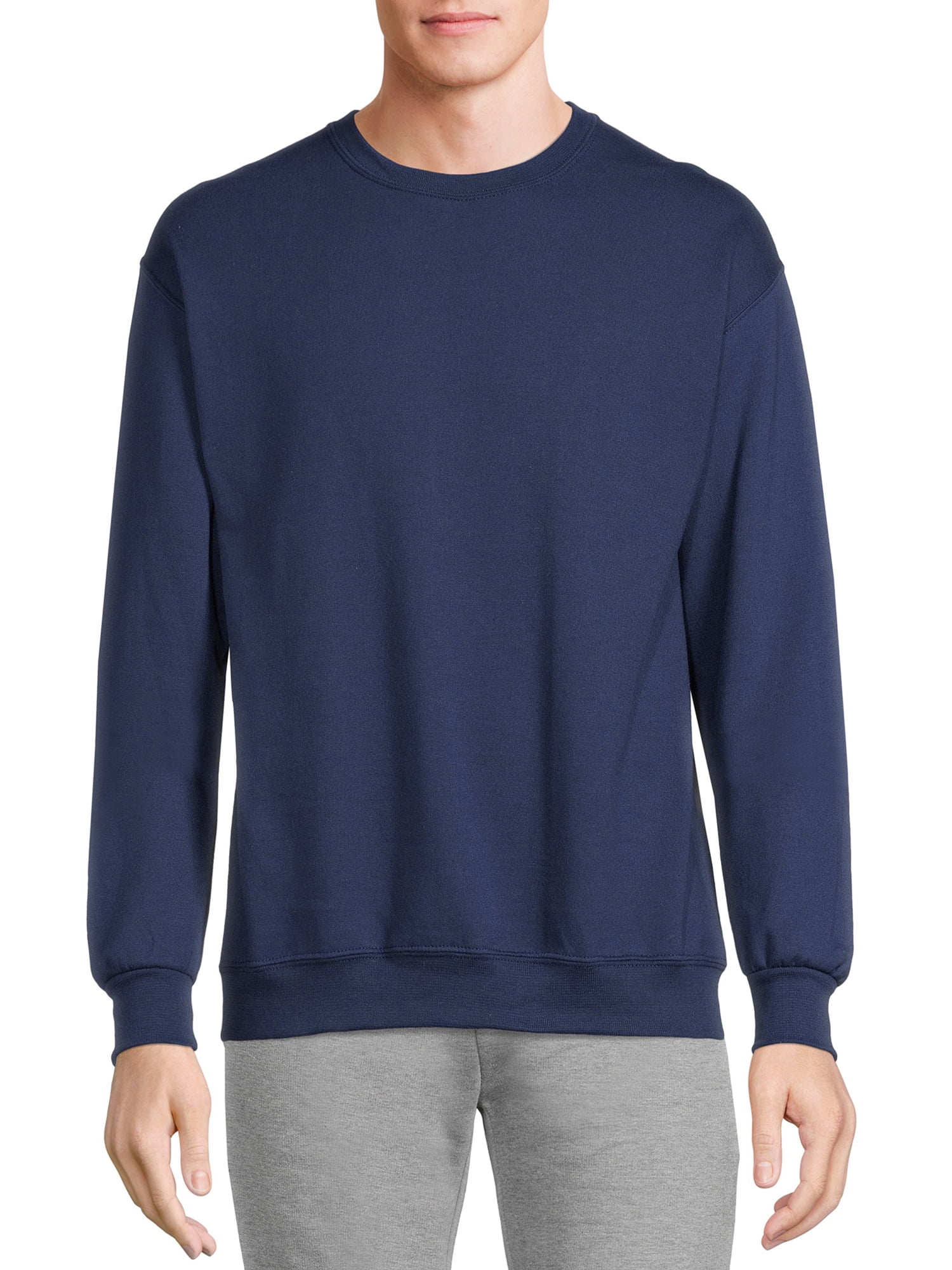 Athletic Works Men's Fleece Crewneck Sweatshirt, Sizes S-4XL - Walmart.com