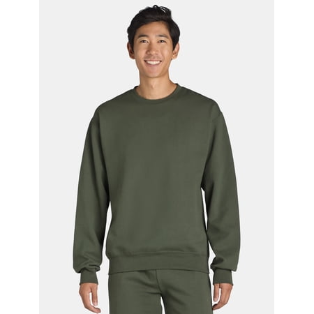 Athletic Works Men's Fleece Crewneck Sweatshirt, Sizes S-4XL