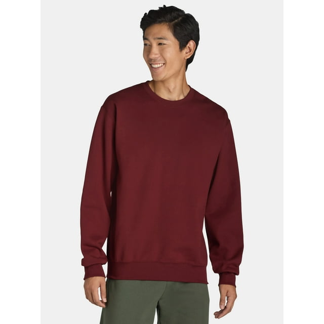 Athletic Works Men's Fleece Crewneck Sweatshirt, Sizes S-4XL