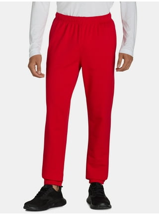 Red silk joggers hotsell