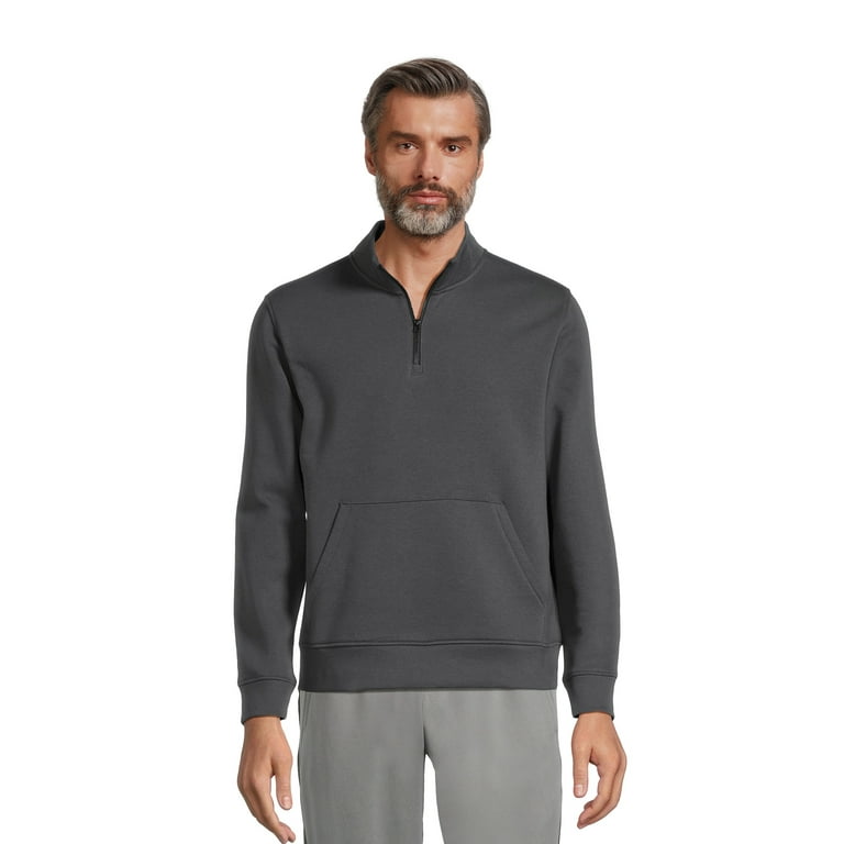 Men's fleece pullover quarter zip with pocket hotsell