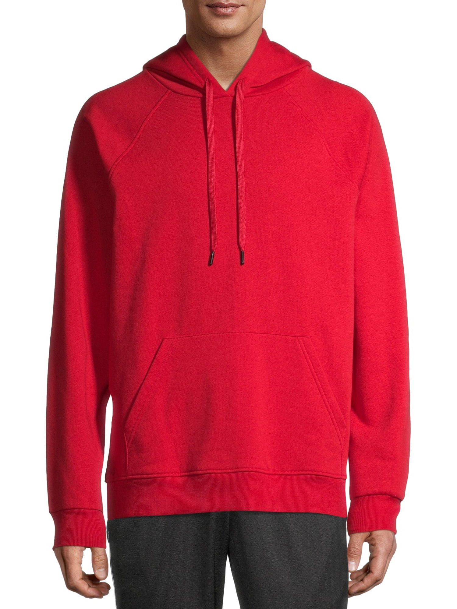 Athletic Works Men's Fleece Raglan Hoodie Sweatshirt, up to Size 2XL