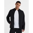 thumbnail image 1 of Athletic Works Men's Fusion Knit Full-Zip Jacket, Sizes XS-3XLT, Rich Black, 1 of 6