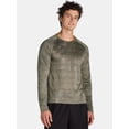 thumbnail image 1 of Athletic Works Men's Jacquard Active Tee with Long Sleeves, Sizes S-3XL, 1 of 5