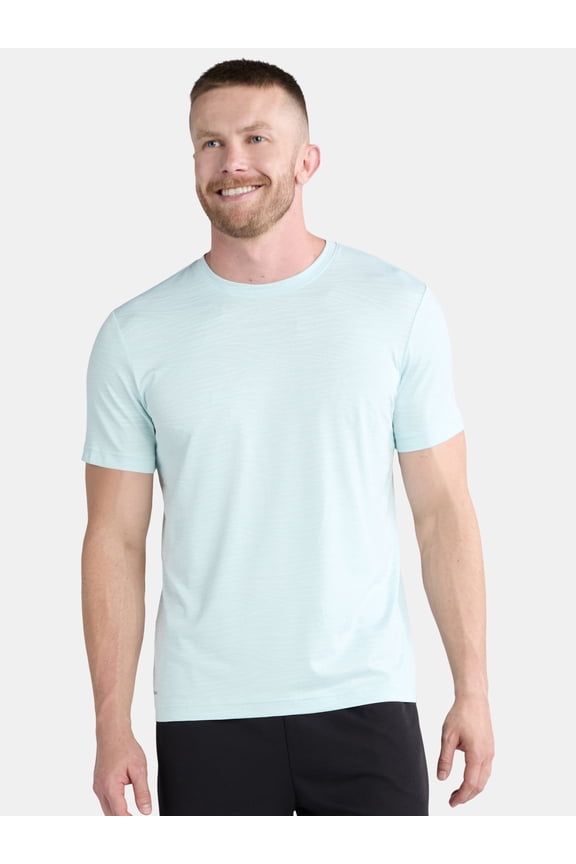 Men’s Camo Mesh Performance Tee with Short Sleeves, Size S-3XL
