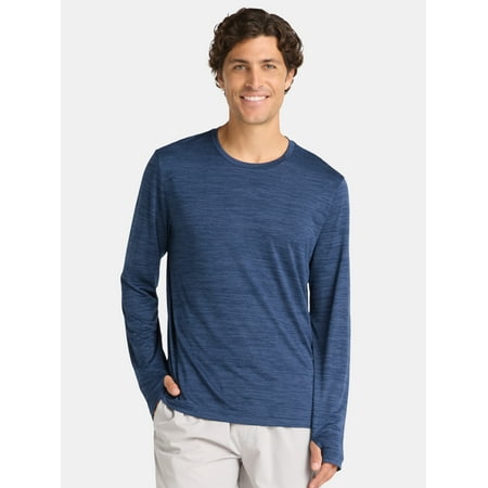 Athletic Works Men's Long-Sleeve Jersey Tee, Sizes XS-5XL