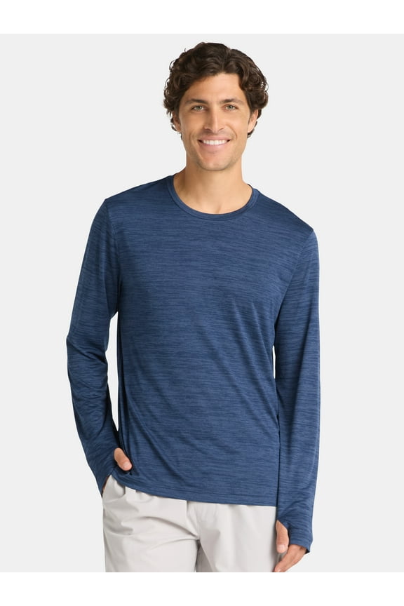 Men's Jersey Tee with Long Sleeves, Size XS-5XL
