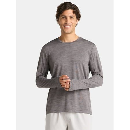 Athletic Works Men's Long-Sleeve Jersey Tee, Sizes XS-5XL
