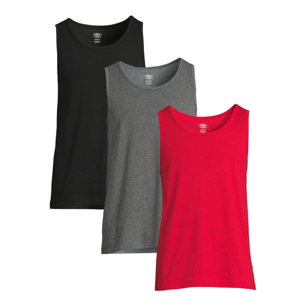 Athletic Works Men's Knit Tank Top, 3Pack, Sizes S3XL