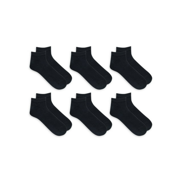 Athletic Works Men's Low Cut Socks, 6-Pack