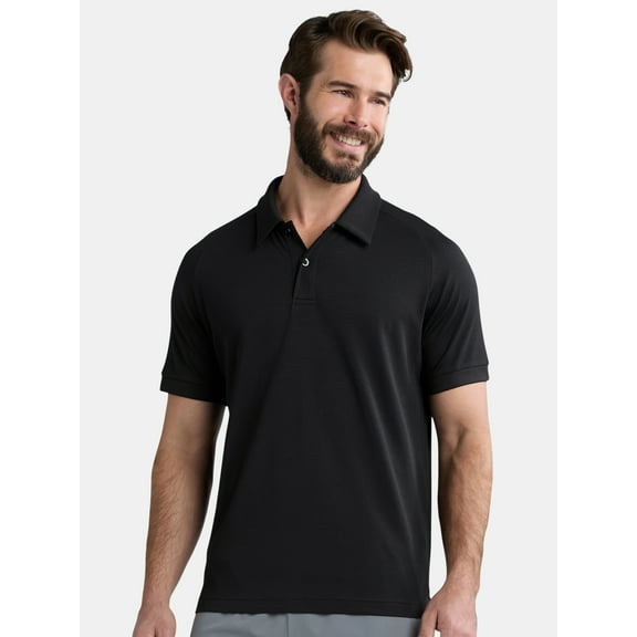 Athletic Works Men's & Big and Tall Men's Active Mesh Polo Shirt, Size XS-5XL
