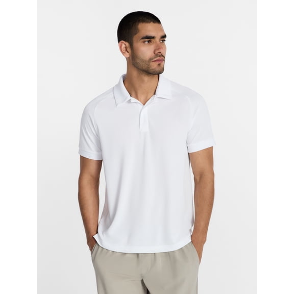 Athletic Works Men's and Big and Tall Men's Active Mesh Polo Shirt, Size XS-5XL