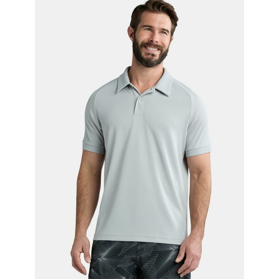 Athletic Works Men's & Big and Tall Men's Active Mesh Polo Shirt, Size XS-5XL