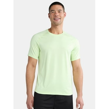 Athletic Works Men's Mesh Striped Tee with Short Sleeves, Size S-3XL