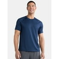 thumbnail image 1 of Athletic Works Men's Mesh Striped Tee with Short Sleeves, Size S-3XL, 1 of 5