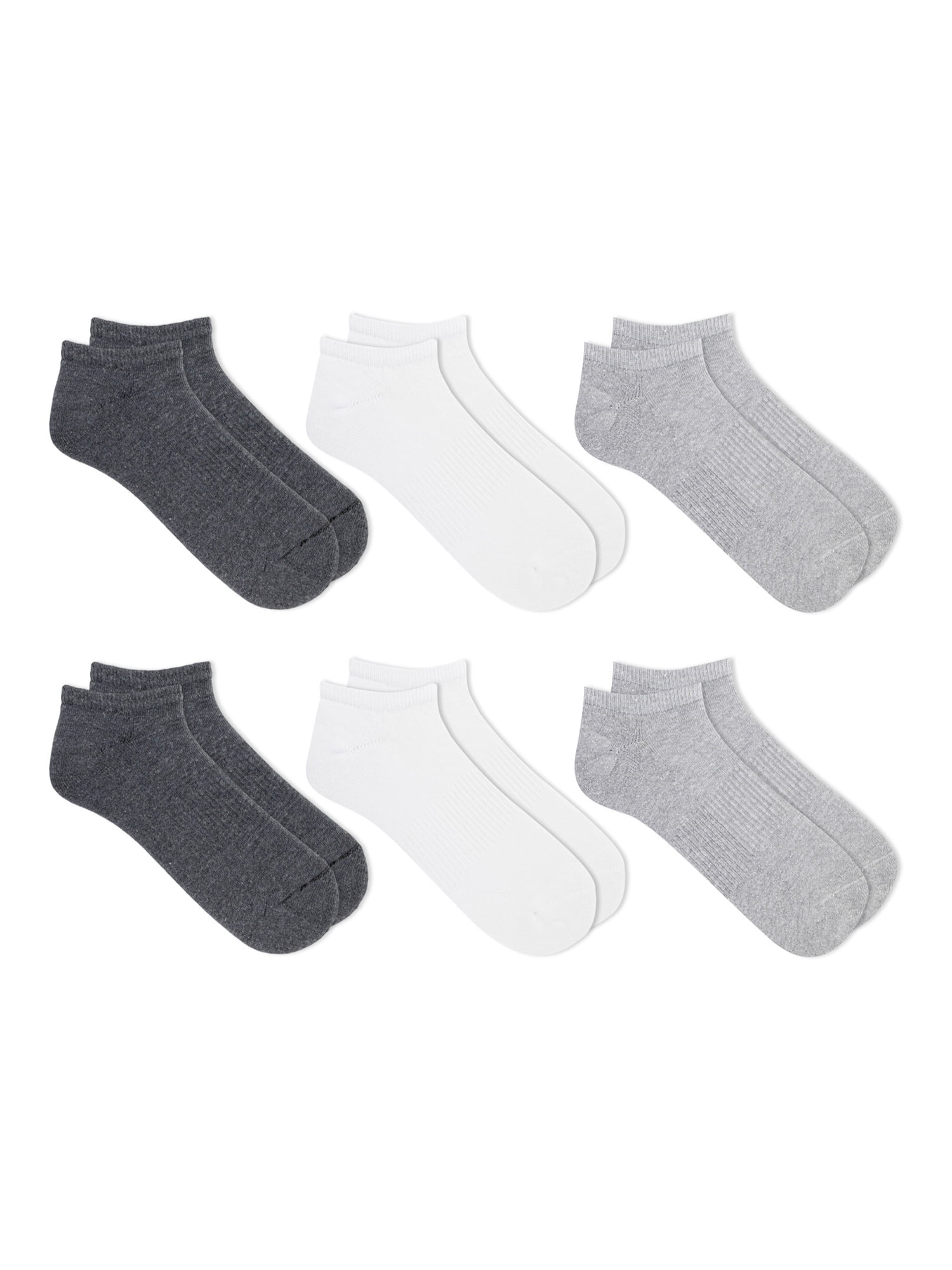 Athletic Works Men's No Show Socks. 6-Pack