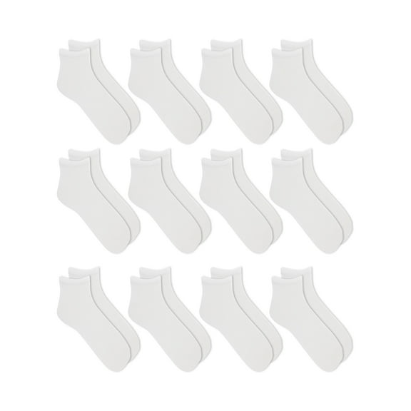 Athletic Works Men's Lightweight Low Cut Socks, 12-Pack, Moisture-Wicking, Lightweight Fabric, Fits Shoe Sizes 6-12
