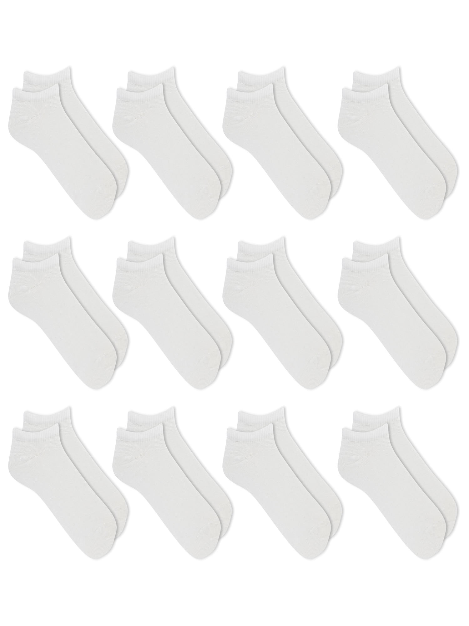 Athletic Works Men's Lightweight No Show Socks, 12-Pack, Moisture-Wicking, Lightweight Fabric, Fits Shoe Sizes 6-12