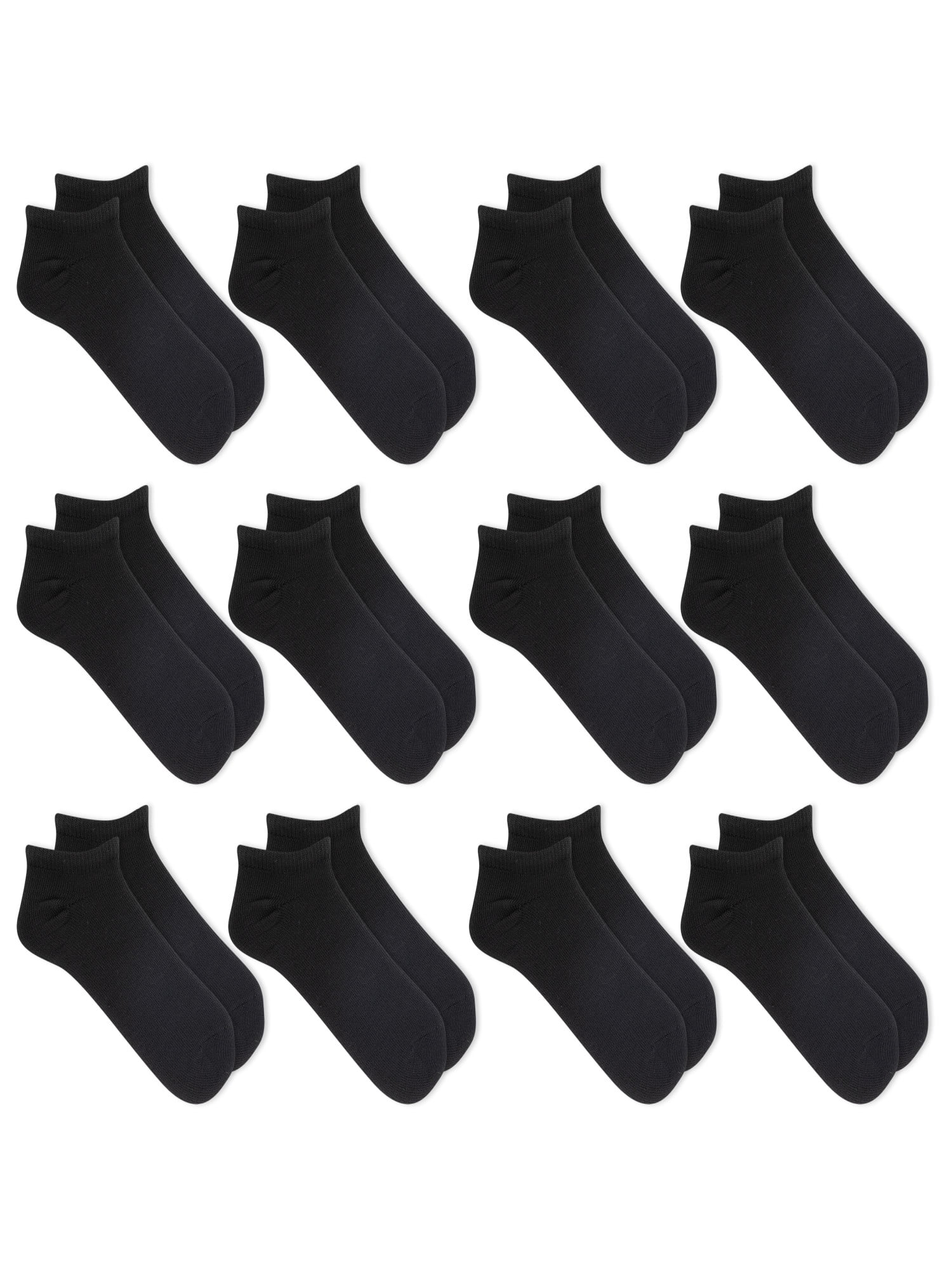 Athletic Works Men's Lightweight No Show Socks, 12-Pack, Moisture-Wicking, Lightweight Fabric, Fits Shoe Sizes 6-12