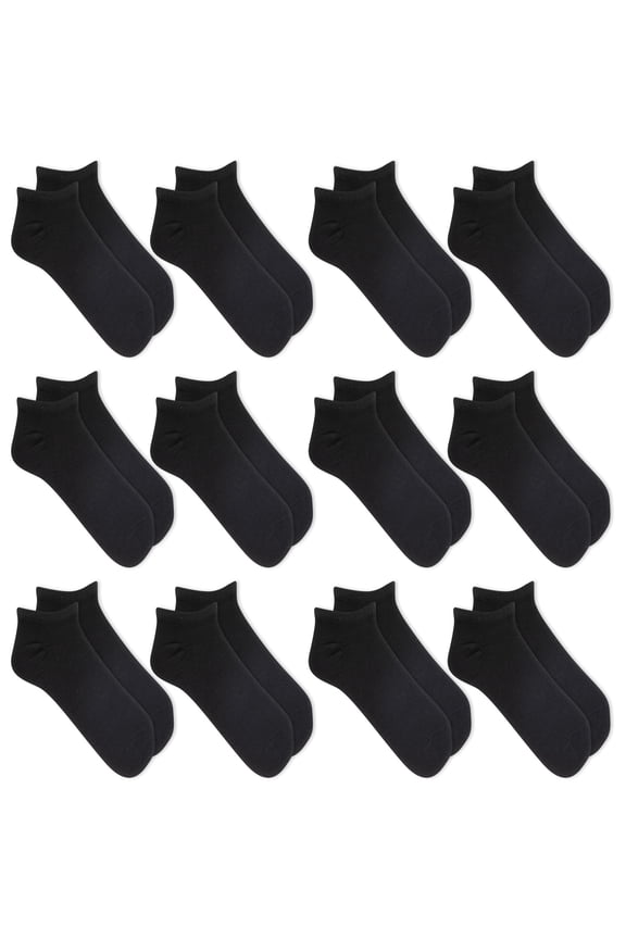 Men's Lightweight No Show Socks, 12-Pack, Moisture-Wicking, Lightweight Fabric, Fits Shoe Sizes 6-12