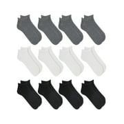 Athletic Works Men's Lightweight No Show Socks, 12-Pack, Moisture-Wicking, Lightweight Fabric, Fits Shoe Sizes 12-15