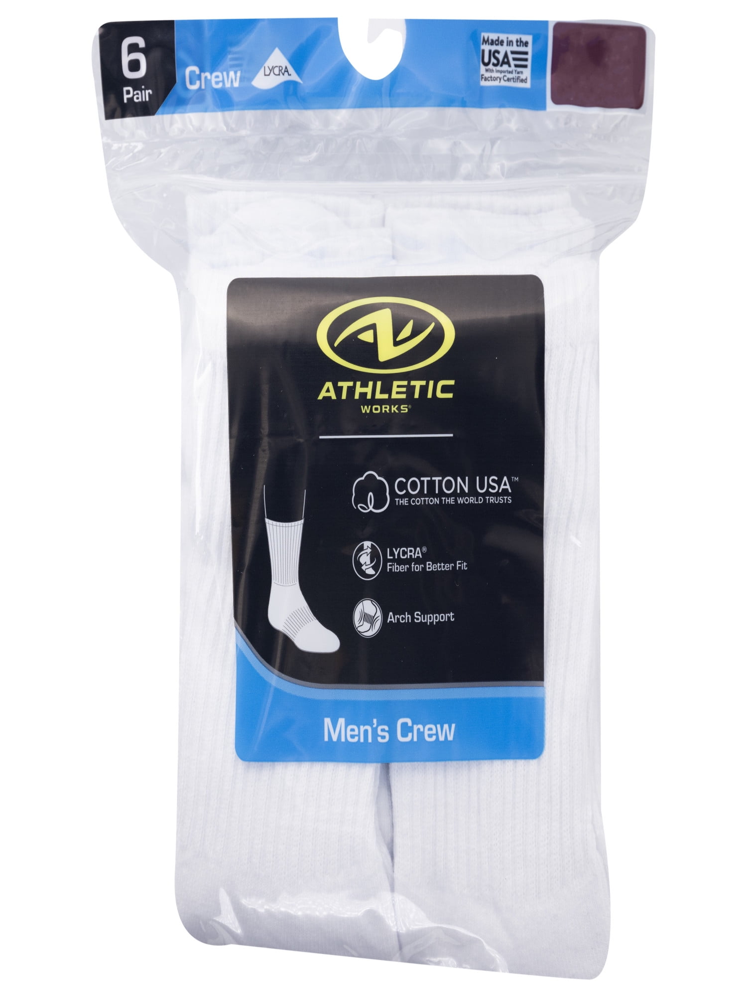 Athletic Works Men's P6 Crew