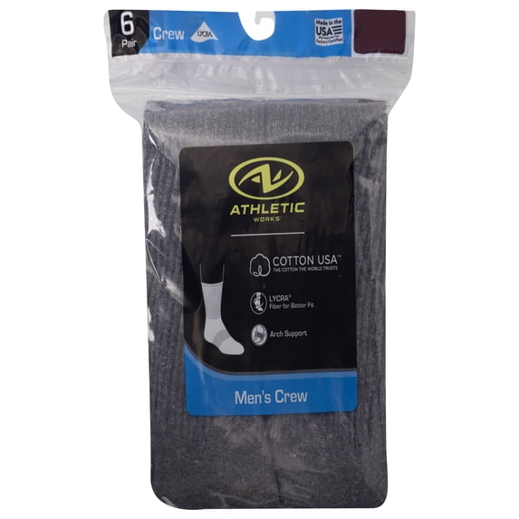 Athletic Works Men's P6 Crew