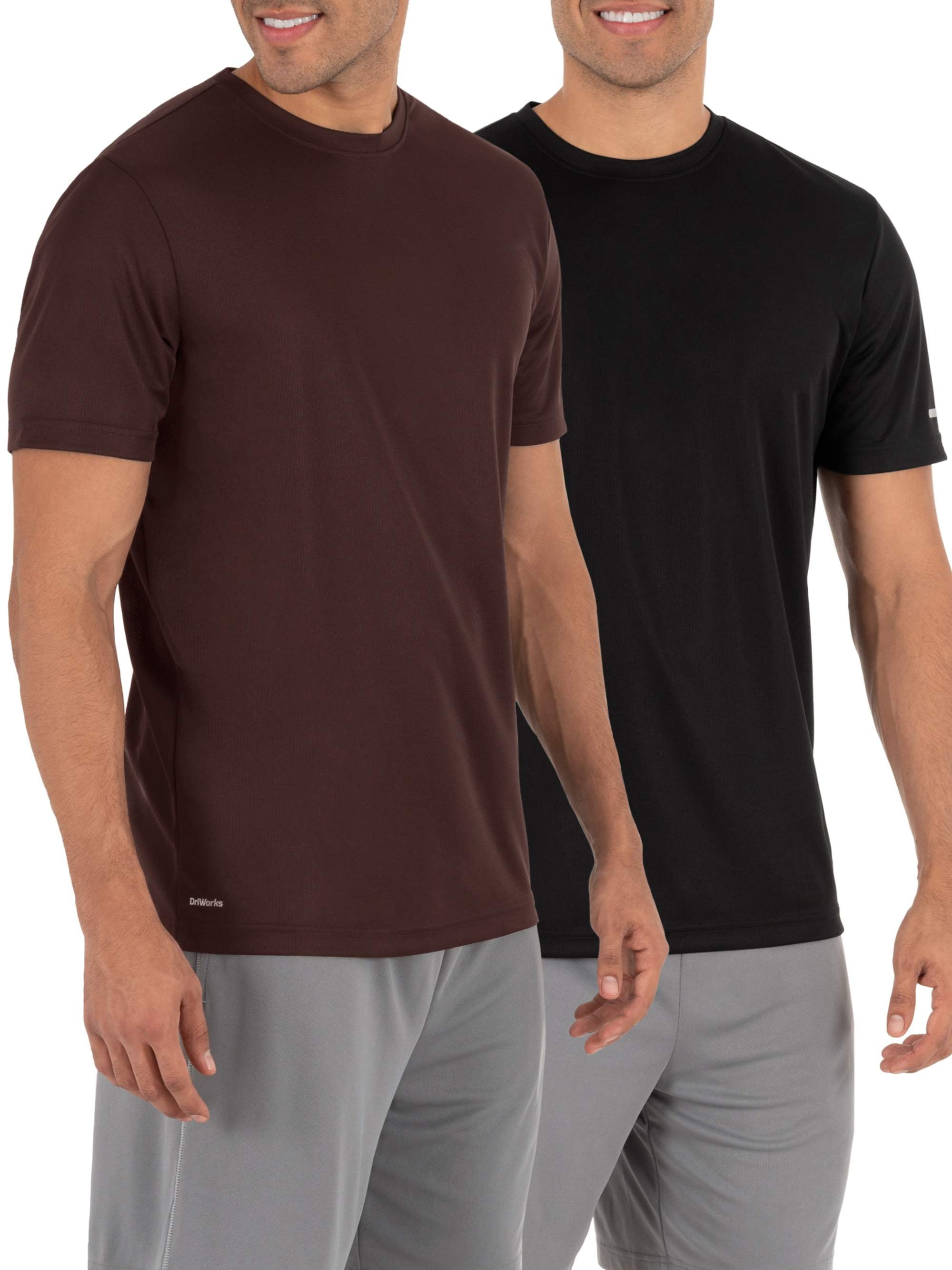 Athletic Works Men s Performance Core Quick Dry Short Sleeve Crew T Shirt 2 Pack Walmart