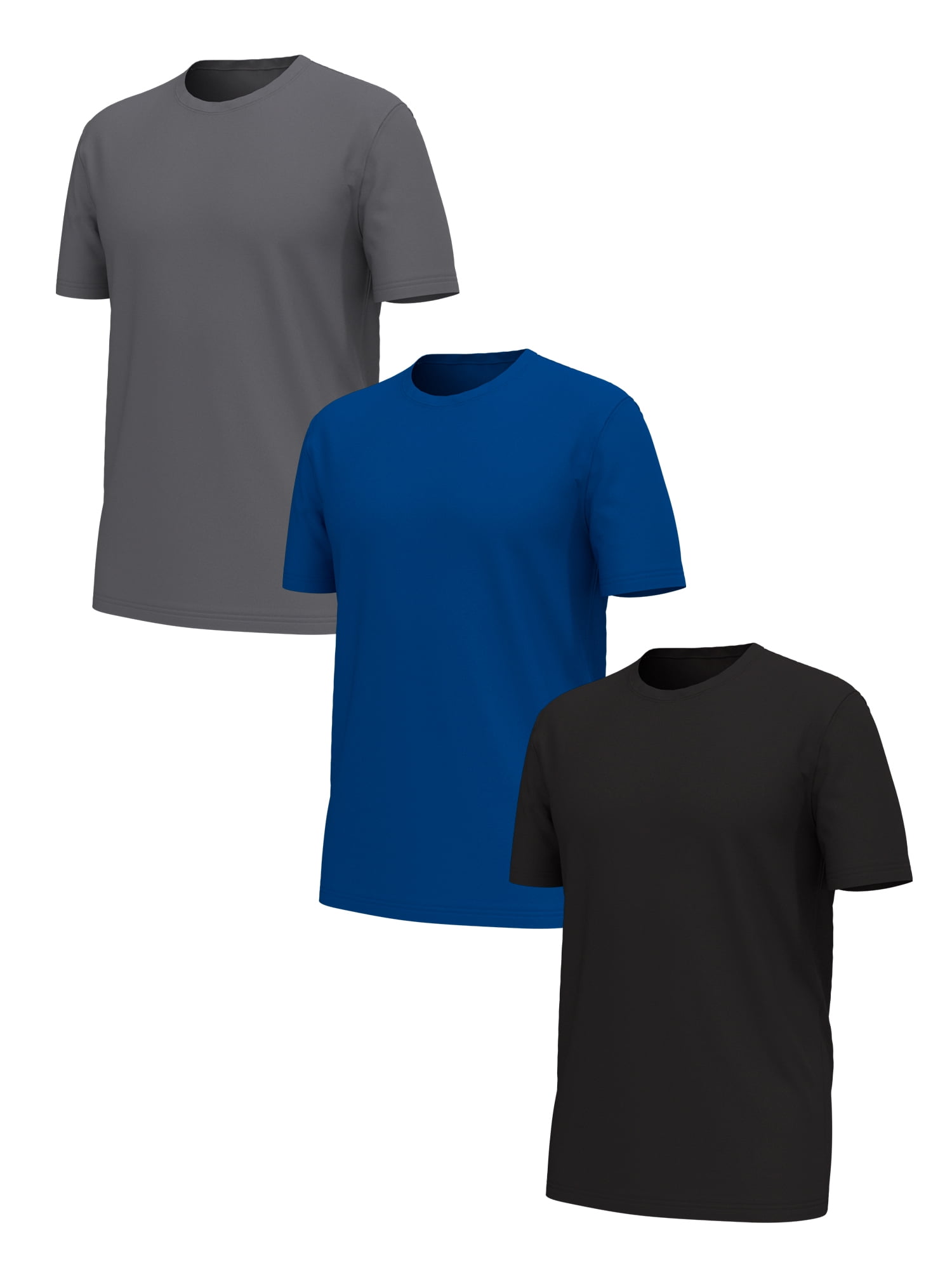 Athletic Works Men's Performance Cotton Crew T-Shirt, 3 Pack - Walmart.com