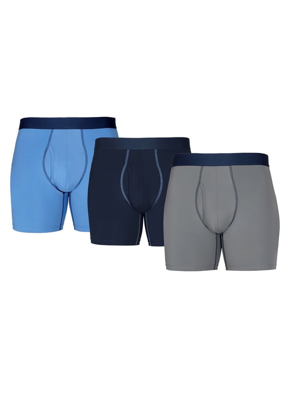 Men's Performance Stretch Nylon Boxer Briefs, 3 Pack