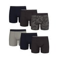 thumbnail image 1 of Athletic Works Men's Polyester Boxer Briefs, (6 Pack), 1 of 8