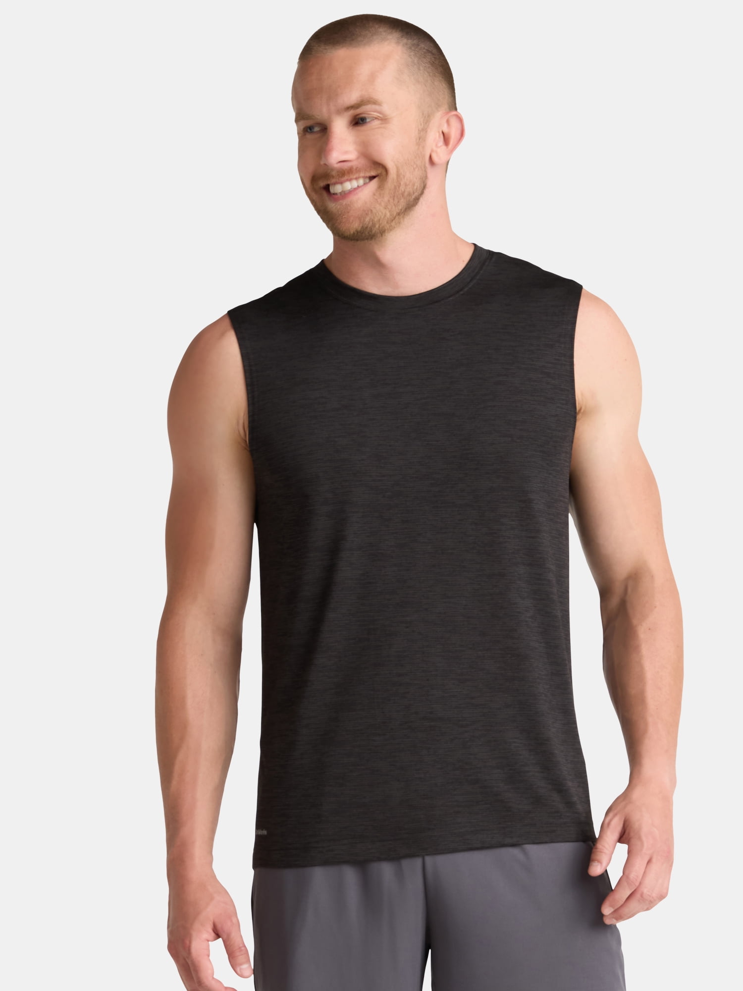 Athletic Works Men's & Big Men's Jersey and Space Dye Muscle Tee, Sizes XS-5XL