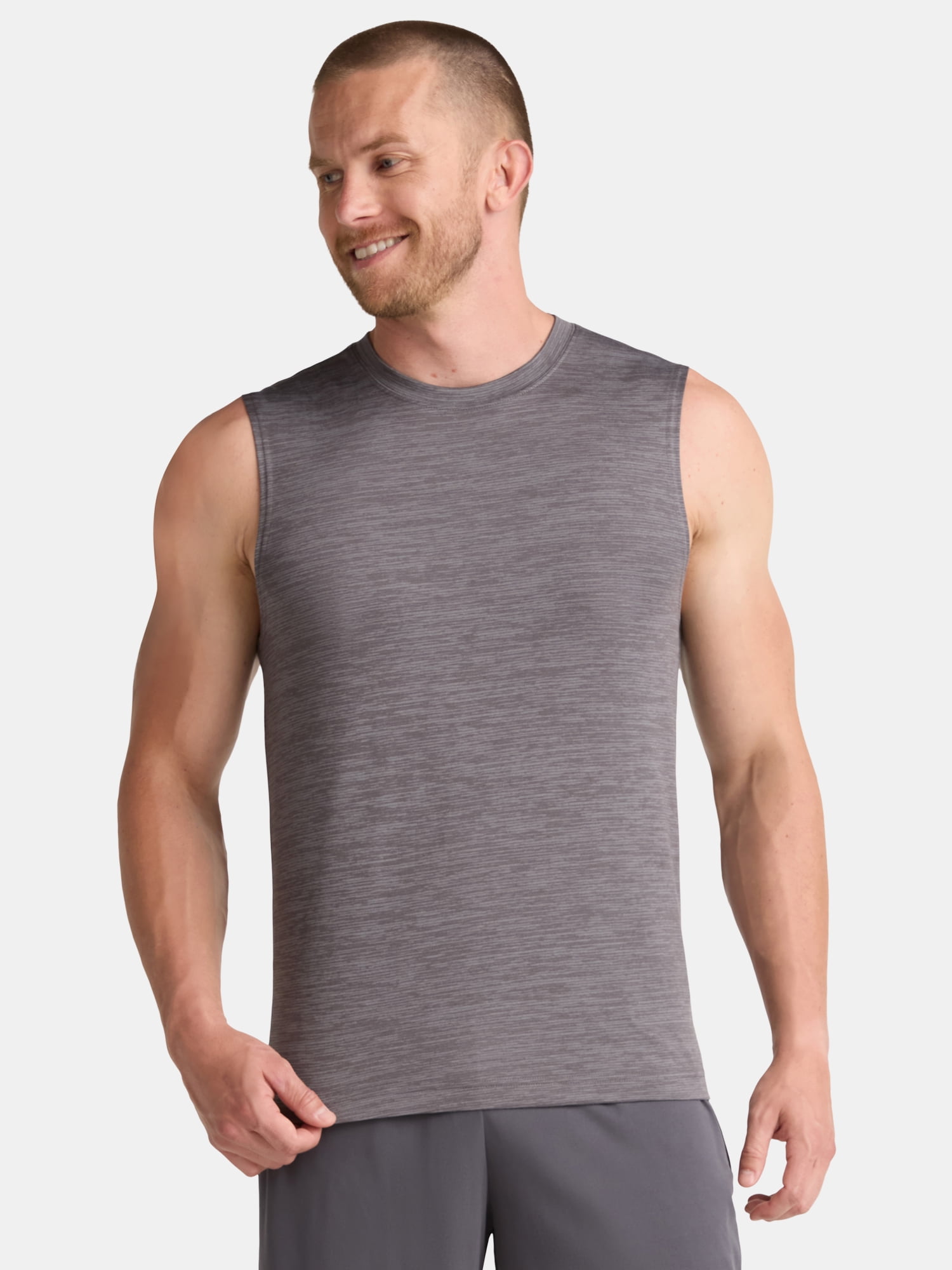 Athletic Works Men's & Big Men's Jersey and Space Dye Muscle Tee, Sizes XS-5XL