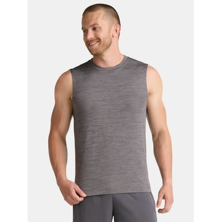Athletic Works Men's & Big Men's Jersey and Space Dye Muscle Tee, Sizes XS-5XL