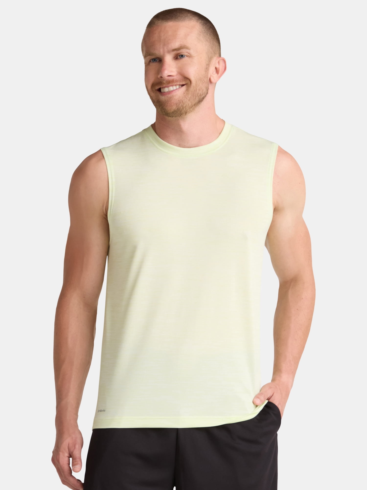 Athletic Works Men's & Big Men's Jersey and Space Dye Muscle Tee, Sizes XS-5XL