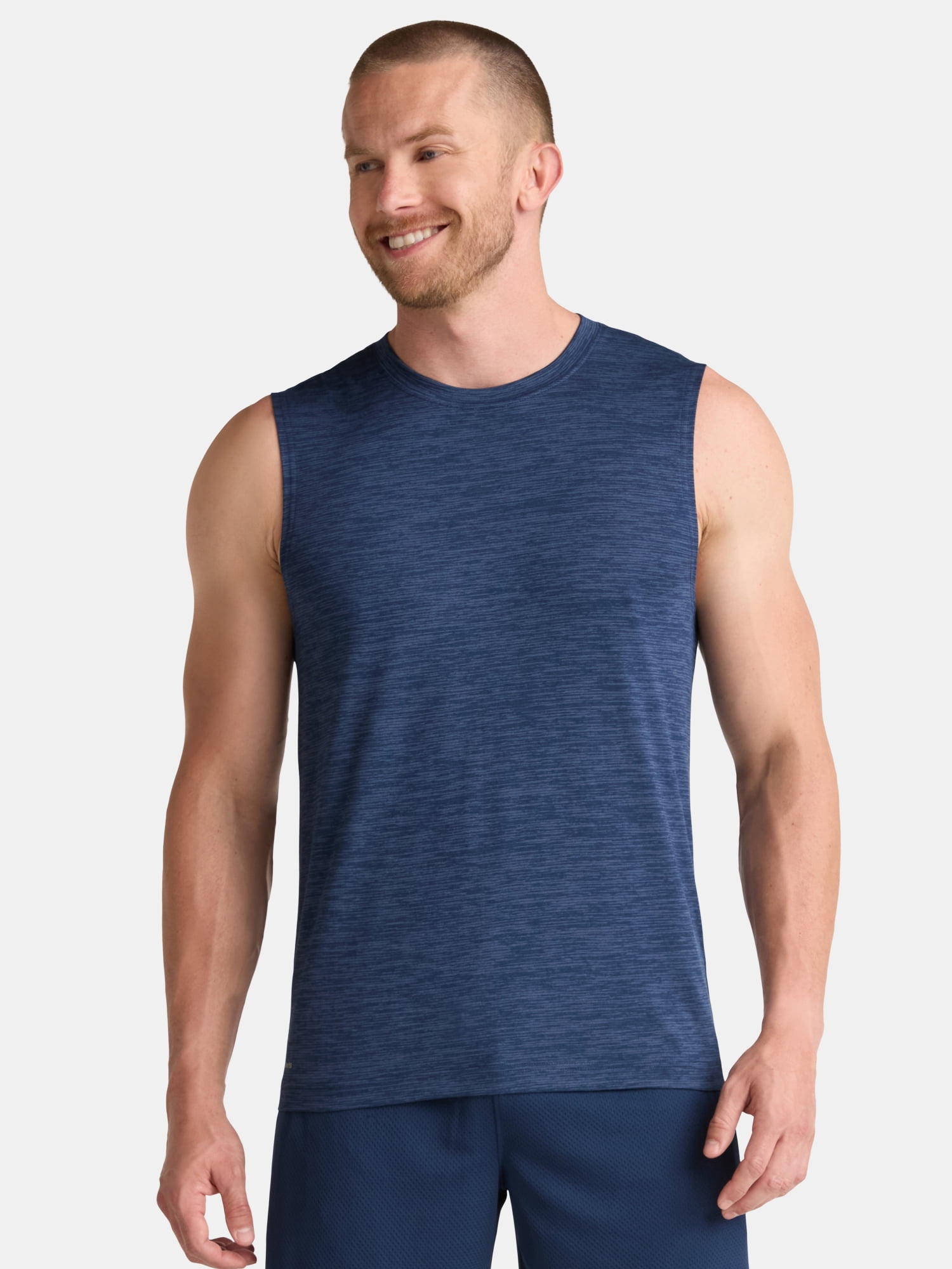 Athletic Works Men's & Big Men's Jersey and Space Dye Muscle Tee, Sizes XS-5XL