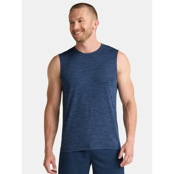 Athletic Works Men's & Big Men's Jersey and Space Dye Muscle Tee, Sizes XS-5XL