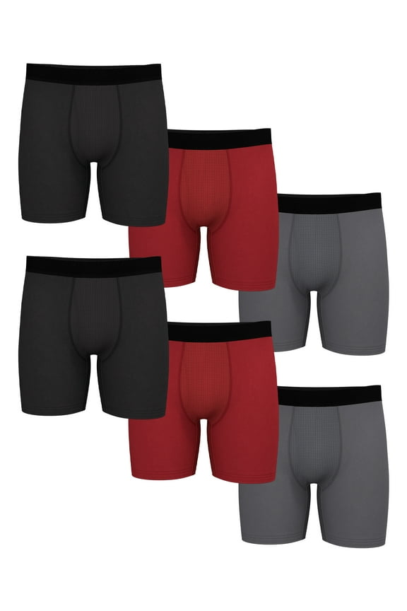 Men's Pro Form Boxer Brief Set, Underwear for Men, 3XL, 6 Pack