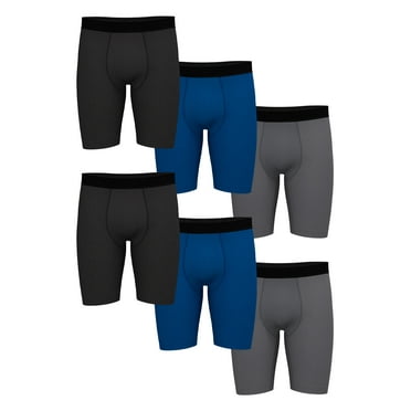 Athletic Works Men's Pro Form Boxer Brief Long Leg, 6 Pack