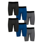 Athletic Works Mens Pro Form Boxer Brief Long Leg, 6 Pack
