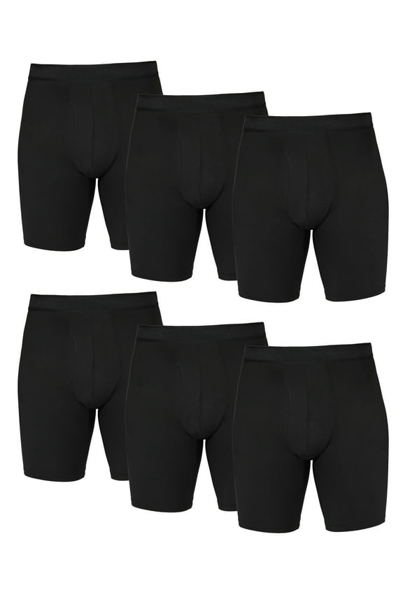 Men's Quick Dry Performance Stretch Boxer Briefs, 6 Pack
