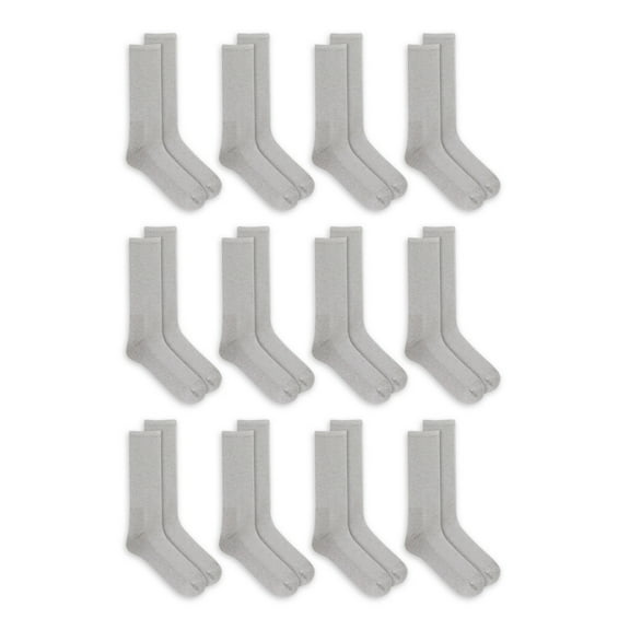 Athletic Works Men's Recycled Crew Socks 12 Pair Pack