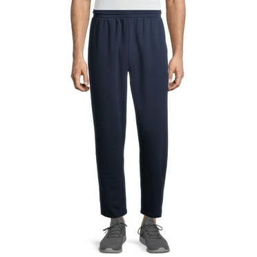 Athletic Works Men's Relaxed Fleece Open Bottom Sweatpants, up to Size 2XL