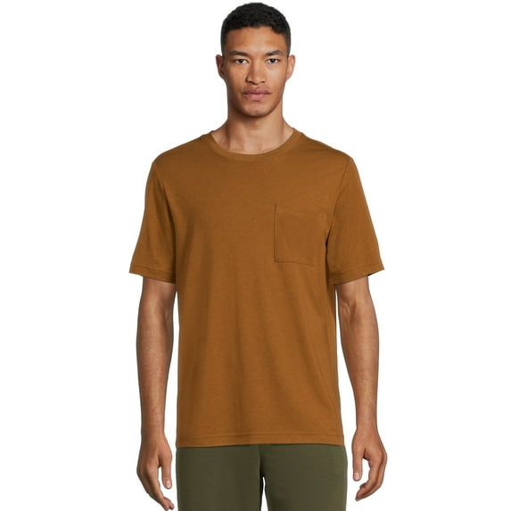 Athletic Works Men's Short Sleeve Soft Pocket T-Shirt, Sizes S-4XL